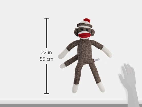 Schylling Brand Classic 20' Retro Sock Monkey Stuffed Animal - Knitted Texture Original Look - Ages 12 Months And Up