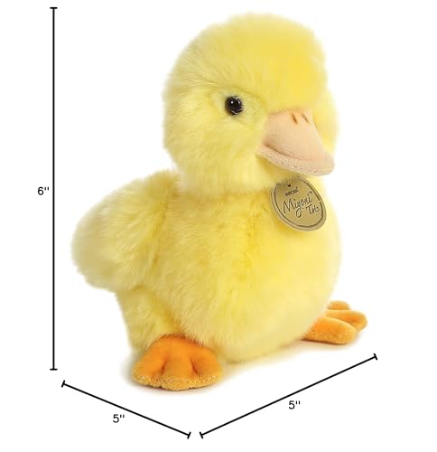 Aurora® Miyoni® Tots Duckling Stuffed Animal, 7.5" Yellow, Lifelike Detail, Polyester