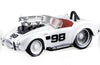 1964 Cobra #98 White with Red Interior 1/64 Diecast Model Car by Muscle Machines 15551wh