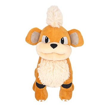 Sanei Pp97 Pokemonall Star Collection Growlithe Plush, 7'', Orange, Black