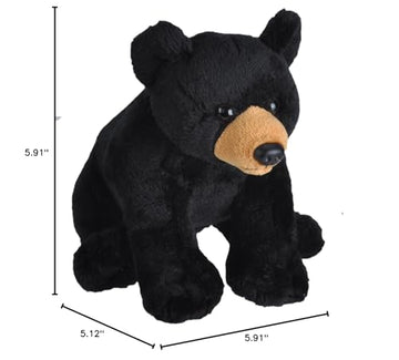 Wild Republic Wild Calls Black Bear, Authentic Animal Sound, Stuffed Animal, Eight Inches, Gift For Kids, Plush Toy, Fill Is Spu