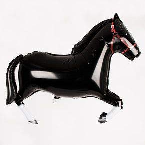 Burton & Burton Betallic Black Horse Shaped Jumbo Foil Balloon