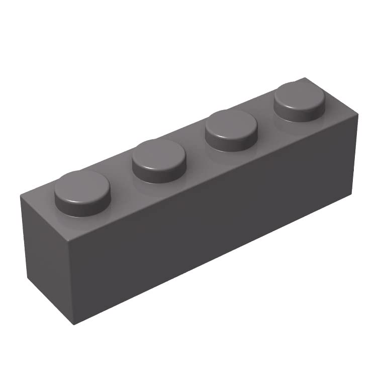Classic Brick Block Bulk, Dark Gray Bricks 1X4, Building Bricks Flat 100 Piece, Compatible With Lego Parts And Pieces: 1X4 Dark Gray Bricks(Color:Dark Gray)