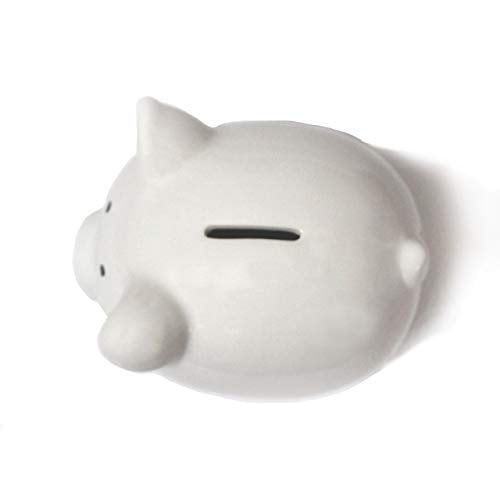 White Piggy Banks for Girls Boys Kids A New for White Piggy Bank for Boys Girls Kids mature-themed Coin Bank (Whtie)
