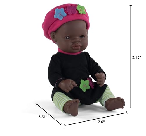 Miniland Educational Anatomically Correct Baby Dolls, 12-5/8', African Girl