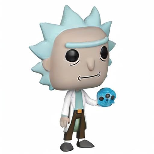 Funko Pop! Animation Rick with Crystal Skull, Standard Size, Multicolor Vinyl Figure, Model 45438