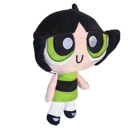 Cnrplat Powers Movie Puffs Doll Cartoons Game Plush Cute Anime Toy Best Gifts For Fans Doll For Kids 8'' (Powers Movie Puff Plush 8'' Black Hair)