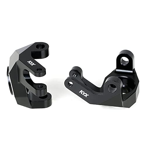 KYX Racing Aluminum Alloy Front Axle Steering Knuckles Upgrades Parts Accessories for 1/6 RC Crawler Car Axial SCX6 AXI05000