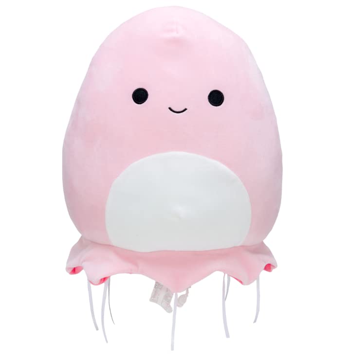 Squishmallows Jellyfish Plush - Jayda 20 cm Soft Cuddle Pillow, Pink & White, 2021 Model