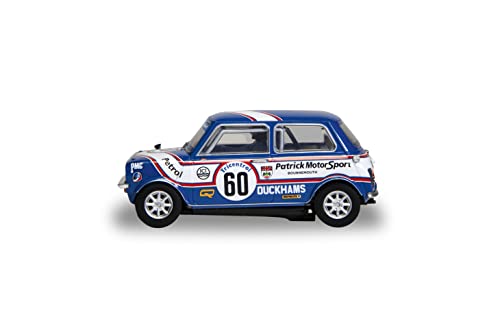 Scalextric Mini 1275Gt - Patrick Motorsport - Richard Longman 1979. Classic Touring., Blue/White