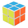 HINATI 2x2 High Speed Magic Puzzle Cube Game Toy for Kids | White Base Puzzle Cube | White Background Smooth Cube (White + Mul