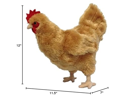 Adore Plush 12" Standing Buffy The Hen Chicken Plush Toy - Multi-color, Soft Material, Perfect for Kids and Collectors
