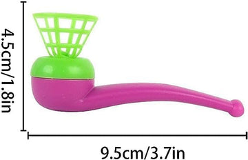 3Pcs Random Color Floating Blow Pipe Balls Game Toys, Floating Blow Pipe & Balls Balance Blowing Toys, Stress Reliever Balance B