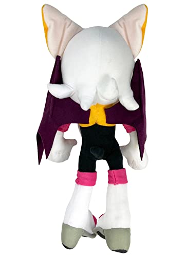 Great Eastern GE-7542 Sonic The Hedgehog Rouge The Bat Plush Toy, 11", Multi-colored, Soft Plush Material