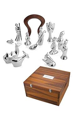 Nambe Three Wise Men Figurine - Nativity Holiday Figurine, Traditional Set Metal Alloy Religious Decoration - Ideal Christmas Nativity Home Décor - Christmas Table Centerpieces
