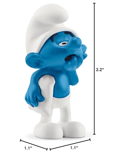 Schleich Smurfs, Collectible Retro Cartoon Toys For Boys And Girls, Lazy Smurf Toy Figurine, Ages 3+