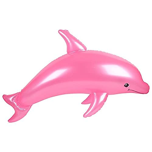 Huge 40' Pearlized Dolphin Inflate Inflatable Pool Toy Beach Poolside Aquatic Themed Decor Birthday Party Buffet Table Decoration (Pink - 1 Pack)