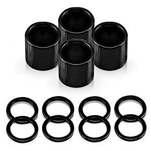 Kata Skateboards Longboard Speed Kit for Skateboard Trucks 4 Spacers + 8 Washers (Black)