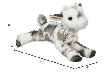 Douglas Poppy Goat Plush Stuffed Animal - 11 White/Gray Soft Toy for Kids