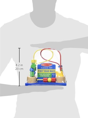 Melissa & Doug First Bead Maze - Wooden Educational Toy For Floor, High Chair, Or Table Infant Maze Toy, Bead Toys For Toddlers And Babies