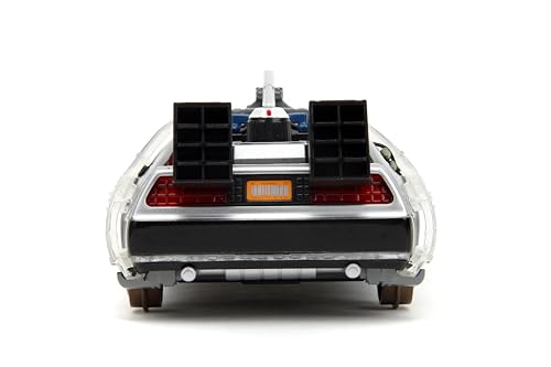 Back to The Future Part III 1:24 Time Machine Rail Wheels Die-Cast Car, Toys for Kids and Adults