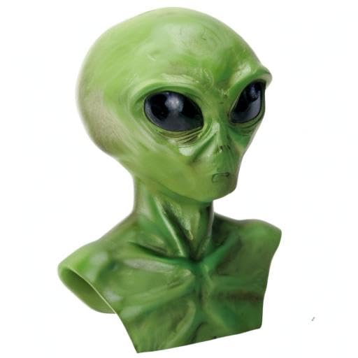 SUMMIT COLLECTION YTC Green Resin Alien Head Bust Figurine Model 8400