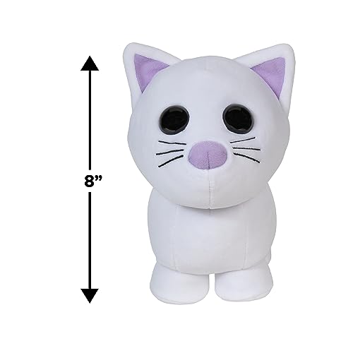 Adopt Me! Collector Plush - Snow Cat - Series 2 - in-Game Stylization Plush - limited availability Virtual Item Code Included - Toys for Kids Featuring Your Favorite Pet Ages 6+