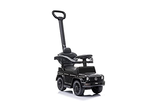 Best Ride On Cars Mercedes G-Wagon 3 In 1 Push Car, Black, Large