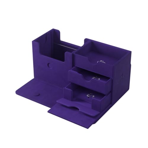 Gamegenic The Academic 133+ XL enhanced Deck Box | Double-Sleeved Card Storage | Card Game Protector | Holds Up to 122 Cards Plus Game Accessories | Purple/Purple Color | Made