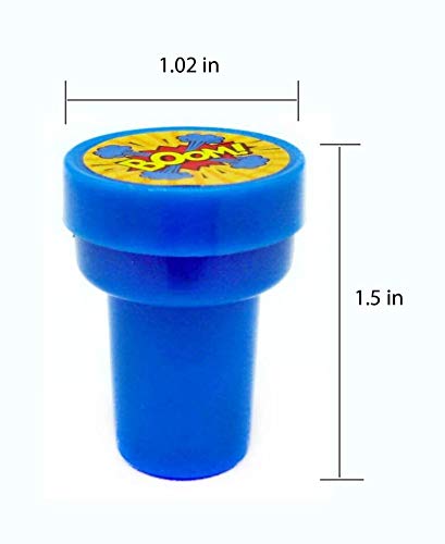 Tiny Mills 24 Pcs Superhero Assorted Stamps for Kids Self Ink Stamps (12 Different Designs) Superhero Birthday Party, Superhero