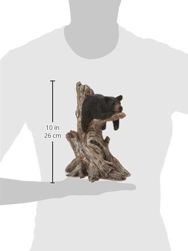 Stealstreet Ss-G-54292 Black Bear Sleeping On Tree Branch Figurine, 9'
