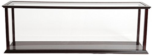 Old Modern Handicrafts Large Display Case - Plexiglass Panels, Wooden, Brown, 44.8L x 9.3W x 15.0H Inches, Model P019
