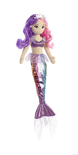 Aurora® Rainbow Sea Iris™ Stuffed Doll - 18 Inches, Multi-color, Polyester, Model 33234 - Imaginative Play Companion
