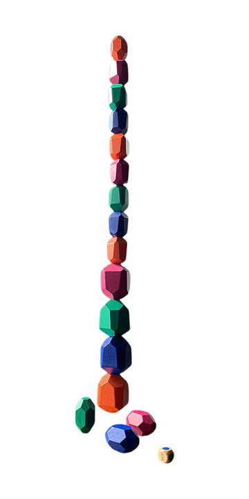 TOTIKA KOHATU Wood Rock Stacking Game - Classic Fun for All Ages