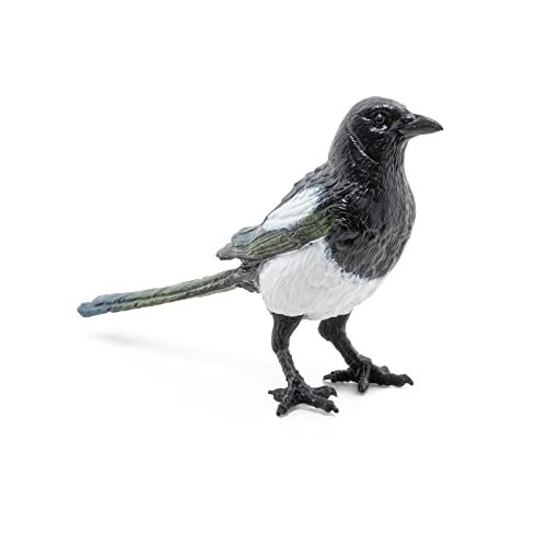 Papo - Realistic Magpie Figurine - From 3 Years Old - Discovering The Animal World - Realistic Figurine - Educational Toy - Hand Painted - Collection - Decoration - Children'S Gift