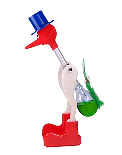 WARM FUZZY The Original Drinking Bird - Multi-colored Small Toy for Science Fun and Educational Play