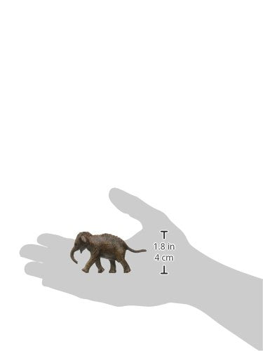 Schleich Asian Elephant Calf Figure, 7.9x3.0cm, Brown, Plastic, Model 14755