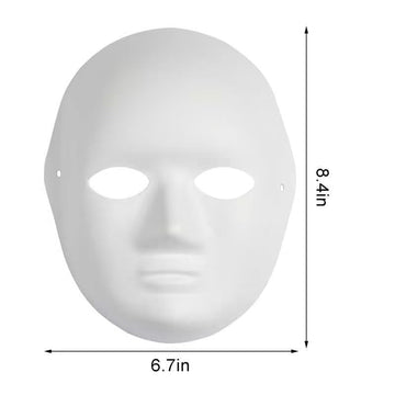 Yookat 14 Pieces Paper Art Masks White Craft Masks Paintable Paper Mask Mardi Gras Masquerade Masks (Style8)