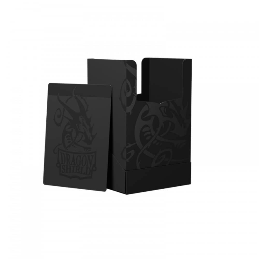Arcane Tinmen Dragon Shield Card Deck Box – Shell: Shadow Black/Black Durable & Sturdy Tcg, Ocg Storage Compatible With Pokemon Yugioh Commander Mtg Magic: The Gathering Cards (At-30724)
