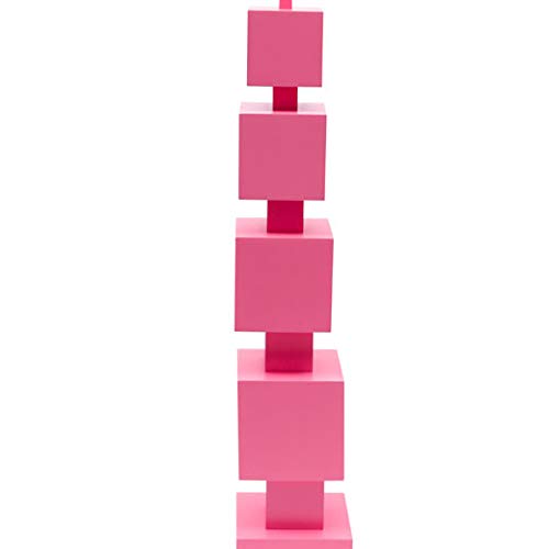 Adena Montessori Pink Tower Toy - Small Beech Wood Educational Model A040