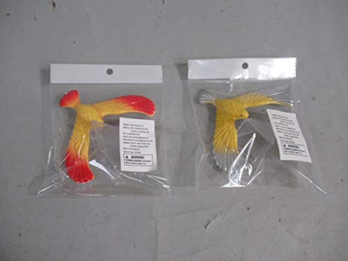 C&H Solutions Silver Wing Yellow Body Cute Balancing Bird With Clear Triangle Stand