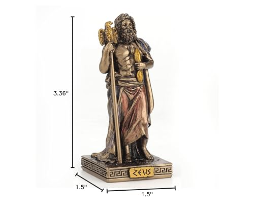 Veronese Design 3 1/2 Inch Zeus The Greek God Of The Sky Miniature Hand Painted Figurine