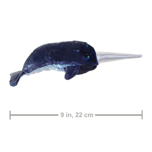 Folkmanis Mini Narwhal Finger Puppet, Blue