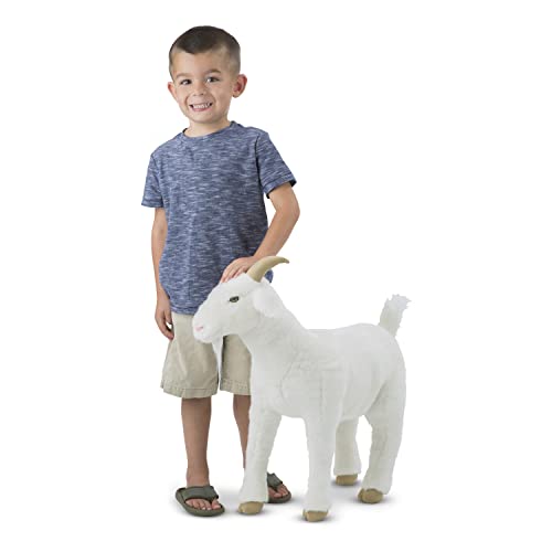 Melissa & Doug Standing Lifelike Plush Goat Stuffed Animal, 22 X 22.5 X 9