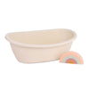 Miniland Bathtub and Rainbow Sponge Set - Bioplastic, Beige, 15 3/4 inches, Model 31100