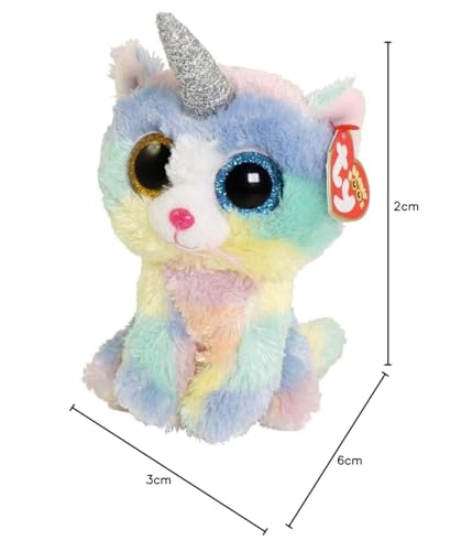 Ty Beanie Boos 6 Heather Uni-Kitty, Perfect Plush!