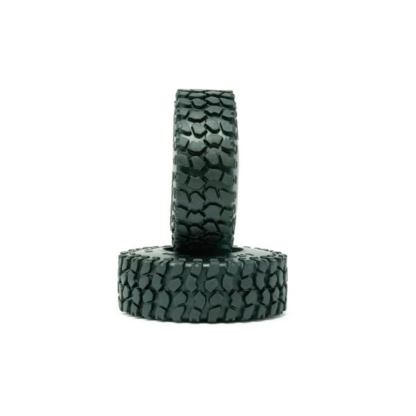 Generic Little Guy Racing Parts Black Label M/T (57mm) 1.0 Inch Tires Compatible with 1/24 RC Axial SCX24, RGT, Element, Enduro,
