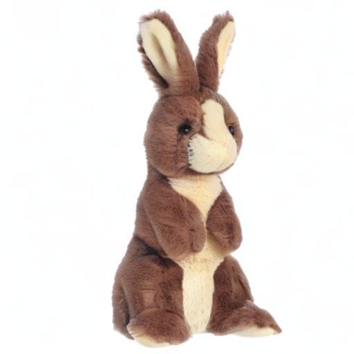 Aurora Vibrant Spring Sitting Pretty Bunny Stuffed Animal - Decorative Charm - Endless Fun - Brown 14 Inches