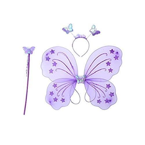 Ak Anolihk Net Fairy Butterfly Wings Costume For Baby Girl (Fba Purple Wings)