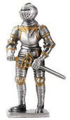 Ytc Pewter English Knight Statue Figurine Decoration